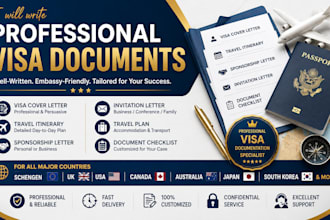 write a professional visa cover letter for any country