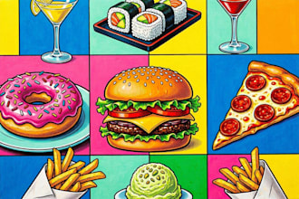 food pop art of your food pop art