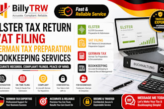 prepare elster tax return vat filing german tax preparation bookkeeping
