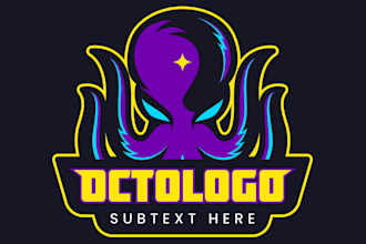 design custom  octopus cthulhu gaming esports logo