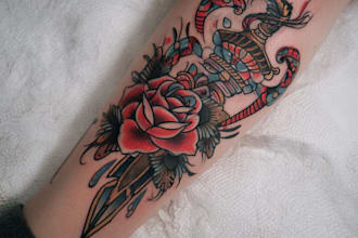 custom tattoo design sleeve tattoo or traditional tattoo