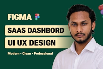 design modern saas dashboard and admin panel UI UX in figma