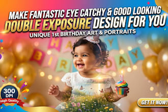 make fantastic eye catchy and good looking double exposure design for you