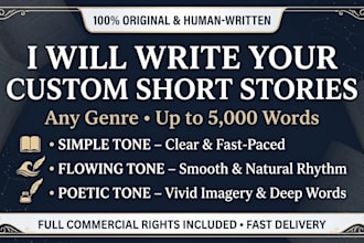 write a custom short story in your preferred tone