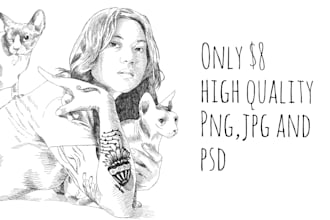 draw pencil sketches of people or pets