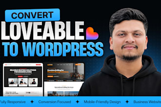 convert lovable website to wordpress professionally