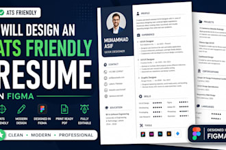 design an ats friendly resume in figma