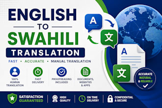 translate english to swahili and swahili to english manually