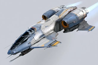 draw spaceship concept art or design a starship or scifi vehicle