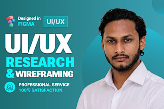 do professional UX research and wireframing in figma