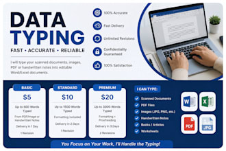 accurate data entry and data typing