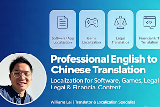 translate from english to chinese with professional localization
