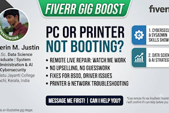remotely fix your PC, laptop, printer or network issues