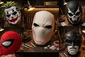 3d print and paint ship custom 3d cosplay anime mask halloween mask stl printing