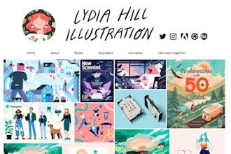 build squarespace illustrator artist website illustration concept artist website