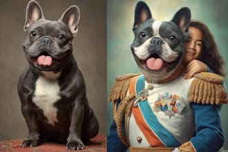 design a unique disney pet portrait