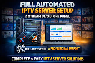 build and configure iptv server with drm script, 4k vod streaming, and playlist