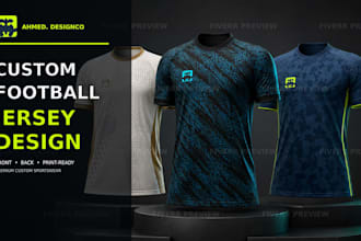 design a professional custom football jersey and sportswear kit