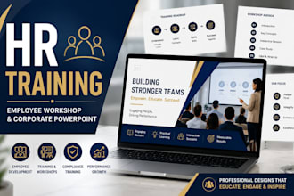 hr training presentation, employee workshop, corporate powerpoint