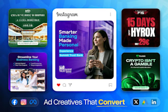 do social media design, facebook ad creative, instagram post or meta ads design