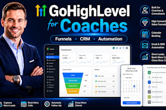 setup gohighlevel CRM and sales funnel for coaches and consultants