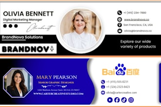 design clickable HTML email signature or outlook signature
