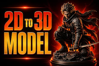 convert 2d image, anime, vtuber and logo into 3d stl model