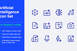 design unique, minimalist icon set for your business