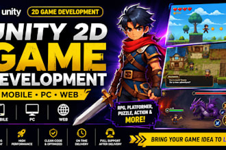 develop unity 2d game development 2d unity game rpg game for mobile pc and web