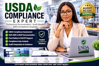 prepare usda compliance documents for food businesses and manufacturers