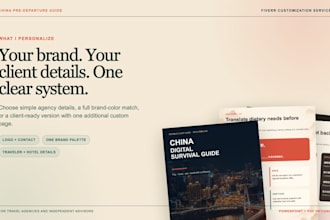 design a branded china travel guide for your agency