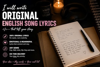 write original english song lyrics for your song