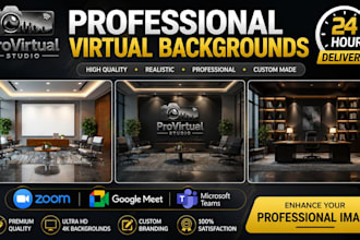 design an exclusive custom virtual  backgrounds