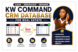 clean up deduplicate and organize your kw command crm database for real estate