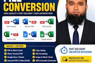 convert PDF to word, word to PDF, image to word, typing