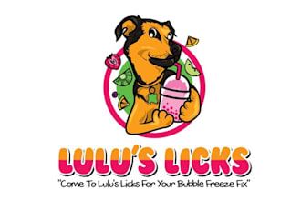 make fun vintage logo for an antique food truck dog rescue