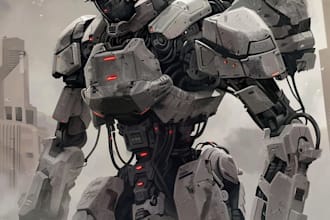 create custom mecha robot art