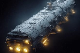 do a sci fi spaceship art