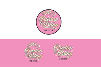 design feminine pop color craft company logo