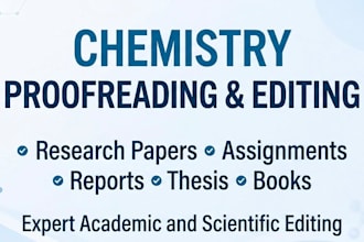 proofread and edit your chemistry research paper or report