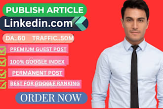 write and publish your article on linkedin,com