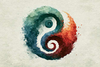design custom watercolor logo
