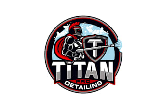 design amazing titan detailing business logo