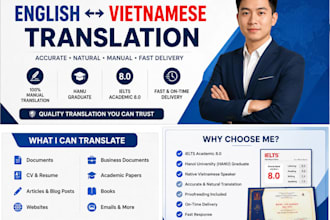 translate english to vietnamese and vietnamese to english manually