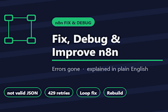 fix, debug or improve your n8n workflow