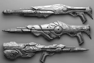 design unique weapons illustration for you