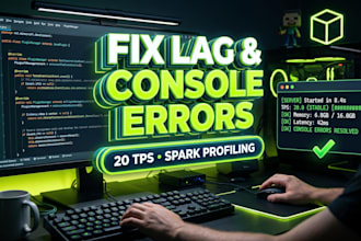 fix minecraft server bugs, console errors, and paper tps lag issues using spark