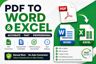 convert PDF to word, PDF to excel, scanned documents and file conversion