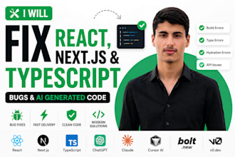 fix react nextjs and typescript bugs including ai generated code