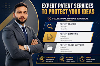 do patent search, drafting and patent filing